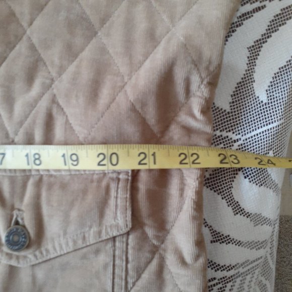 Eddie Bauer Tan Quilted Jacket with Orange Lining - Picture 12 of 14